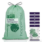happimess 13.2 Gallon Drawstring Trash Bags, Compostable, Bio-Based by Happimess
