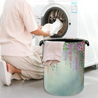 Colorful Flowers Laundry Basket, Foldable - Image 7