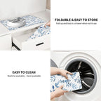 Blue Flower Dish Drying Mat For Kitchen Counter Absorbent Large Kitchen Fast - Image 9