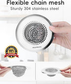 TRAPMATE 2 Pcs Kitchen Sink Drain Strainer, Stainless Steel Sink Strainer Basket - Image 7