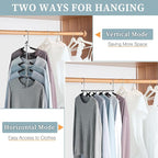 Clothes Hangers Space Saving Shirt Organizer, Non Slip Multi Shirt Hangers - Image 3