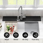 LOPNUR Faucet Mat for Kitchen Sink Protectors, 29 Inch Extra Long Kitchen Sink - Image 8