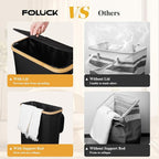Slim Laundry Hamper, 60L Waterproof Narrow Laundry Basket - Image 5