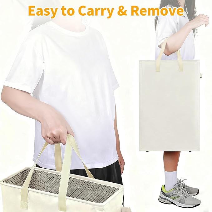 Slim Laundry Hamper, 48L Ultra Thin Collapsible Laundry Basket - Image 6