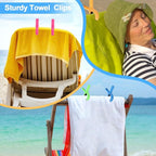 CCINEE 12 Packs Beach Towel Clips, Heavy Duty Plastic Laundry Clothespins Pool - Image 5