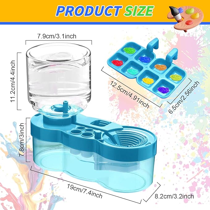 New Paint Brush Cleaner Tool, Brush Rinser Cup Painting Running Water - Image 3