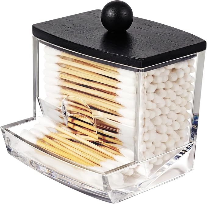 SheeChung 10 Oz Acrylic Qtip Holder Dispenser by SheeChung