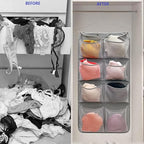 Dual Sided Hanging Closet Organizer Durable Socks Stocking Clothes Bra - Image 4
