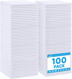HOMEXCEL White Microfiber Cleaning Cloth 100 Pack, Microfiber Towel by HOMEXCEL