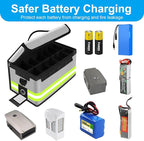 12 Cell Large Capacity Lipo Battery Bag, Fireproof Explosionproof Safe Storage - Image 6