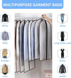 Garment Bags for Hanging Clothes Suit Bags for Closet Storage Plastic - Image 4