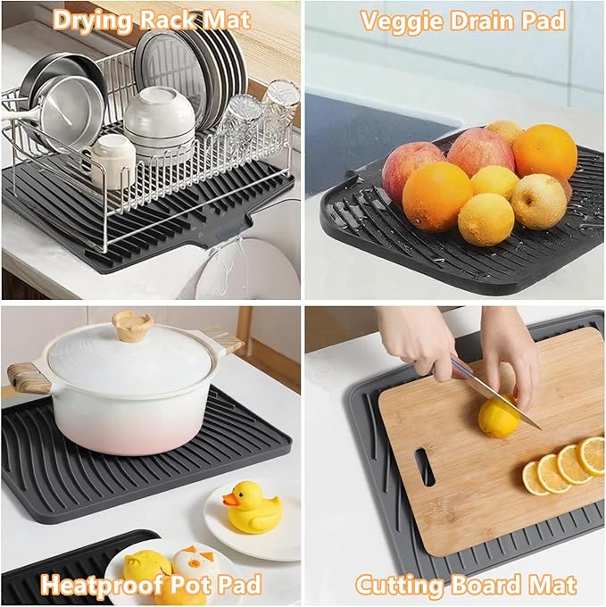 Dish Drying Mat, Silicone Dish Drying Mat - Image 6