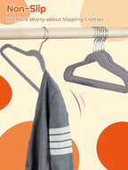 HOUSE DAY 14 Inch Kids Velvet Hangers 50 Pack, Durable Big Kid Hangers - Image 3
