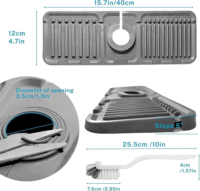 Daily Treasures 15.7"x4.7" Silicone Faucet Splash Guard - Image 6