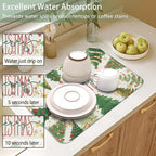 Christmas Dish Drying Mat for Kitchen Counter 2 Pack - Image 5