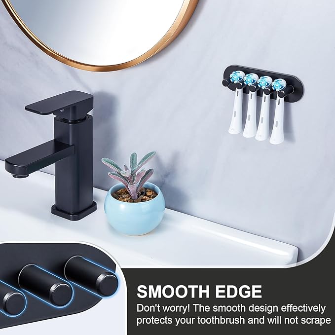 Electric Toothbrush Head Holder, Toothbrush Holders Wall Mounted, Adhesive - Image 5