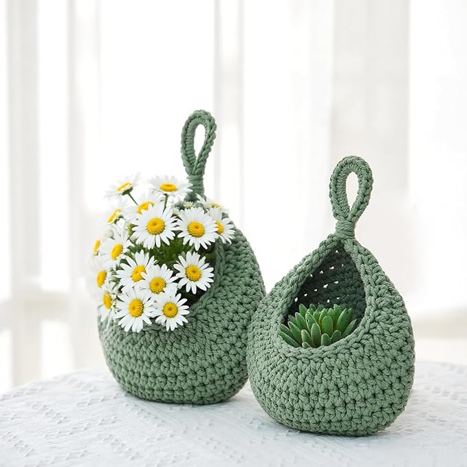 Honeydak Boho Decor Hanging Wall Baskets - Image 5