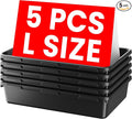 A-LUGEI【Large Size】【5 Pcs】 Tool Box Organizer Tray Divider【Single Size】 Black by A-LUGEI