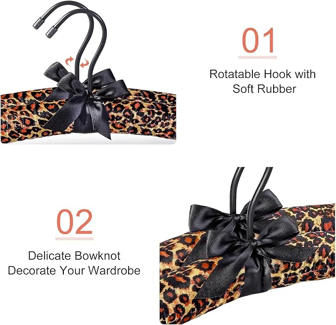 TOPIA HANGER Padded Hangers for Women Clothing, 17-inch Satin Hangers 10 Pack - Image 2