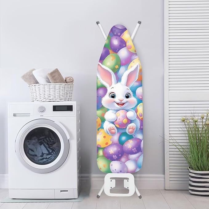Sprowallow Colorful Egg Rabbit Ironing Board Cover and Pad 15x54 Inch Standard - Image 3