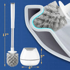 BOOMJOY Toilet Brush and Holder Set, Toilet Bowl Cleaner Brush, Toilet Scrubber - Image 6