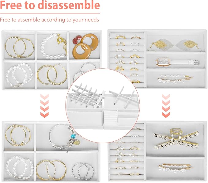Cirhy 4 Stackable Jewelry Organizer Trays - Image 2