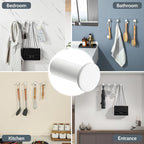 SAYAYO Modern Coat Hooks Wall Mount, Matte White Towel Hooks - Image 6