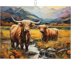 Highland Cow Dish Drying Mats for Kitchen Counter, Absorbent Reversible by Unknown