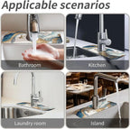 Kitchen Sink Splash Guard，Natural blue and gold marble Faucet Mat Sink - Image 7