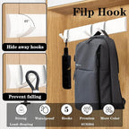 Folding Coat Hooks, Wall Mounted Coat Rack - Image 3