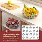 2 Tier Fruit Basket for Kitchen Counter - Image 4