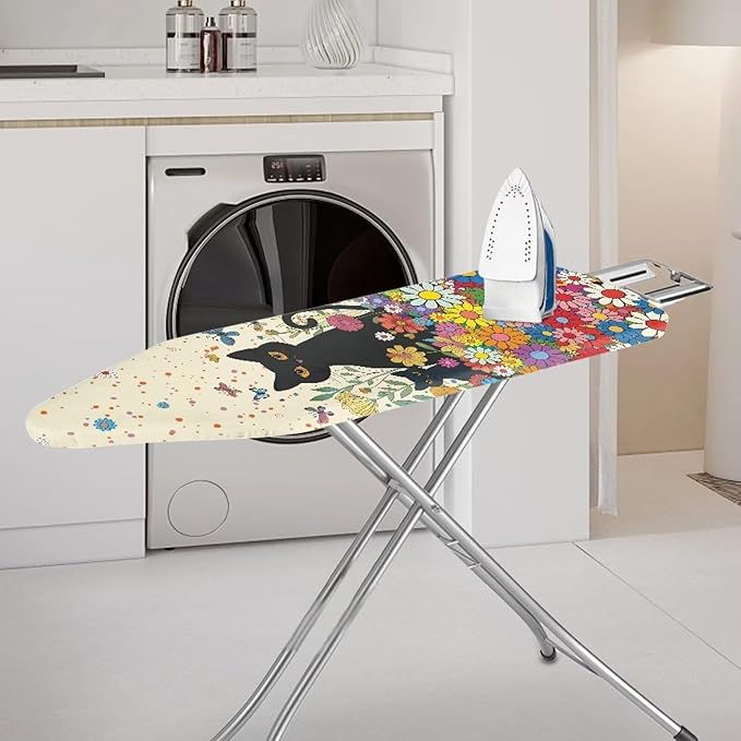 Flower Ironing Board Cover 15x54 Standard Size Black Cat Pattern Ironing Board - Image 2