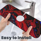 Red marble Kitchen sink faucet pad, strong water absorption, anti slip - Image 6