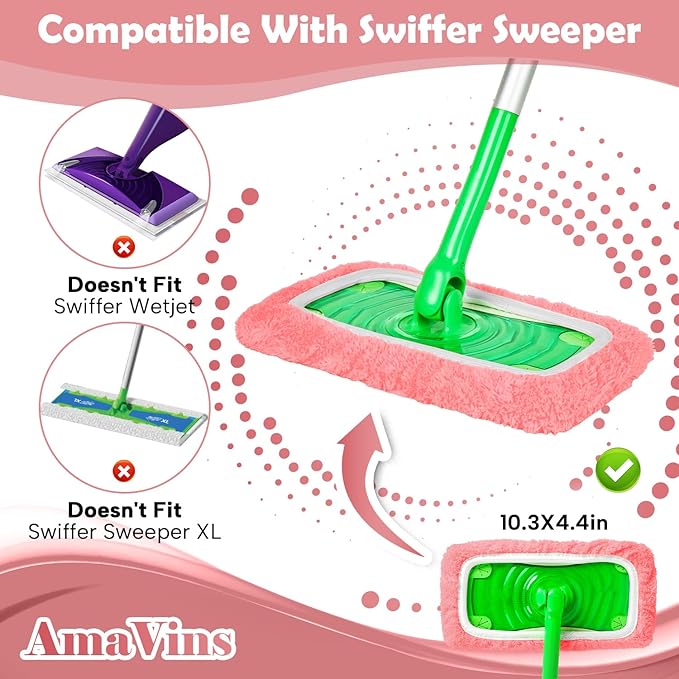 5 Pack Reusable Microfiber Mop Pads Compatible - Image 2