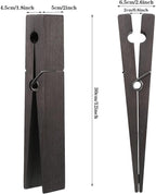 Blulu 2 Pcs 12 Inch Jumbo Wooden Clothespins Large Clothespin Towel Holder - Image 7