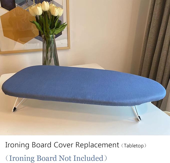 Small Ironing Board Cover and Pad 12.5 x 30, Elastic Edge, Silicone Coated - Image 7