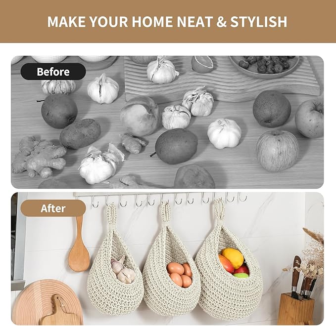 Boho Wall Hanging Fruit Baskets - Image 5