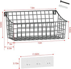2 Pack Wall Hanging Baskets for Organizing, Large Metal Wire Basket - Image 4