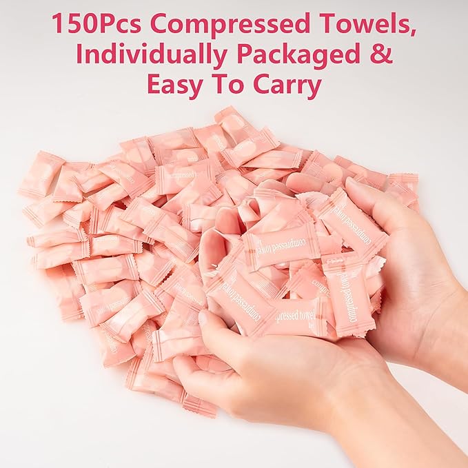 150Pcs Compressed Towel Tablets, Portable Mini Compressed Towels, Disposable - Image 2