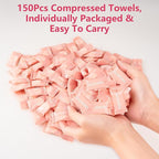 150Pcs Compressed Towel Tablets, Portable Mini Compressed Towels, Disposable - Image 2