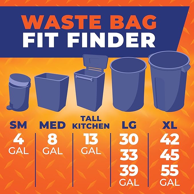 Hefty Steelsak Heavy Duty Large Trash Bags, 39 Gallon - Image 7
