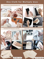 Glasses Cleaning Cloth Chamois Leather Natural Premium Cloth, Eye Glass Clean - Image 3