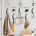 6 Pack Coat Hooks Wall Mount - Image 2