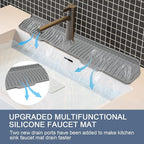 Sink Drain Mat Behind Faucet, Faucet Guard Draining Mat, 90° Foldable Tap - Image 4