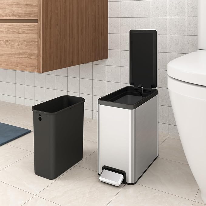 EKO 2 Pack Small Bathroom Trash Can - Image 9