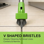 ITTAHO 2 Pack Grout Brush with Long Handle, Swivel Cleaning Grout Line Scrubber - Image 2