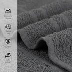 24 Pack Dark Grey Hand Towel 100% Cotton Spa Towel – 16x27 inches Highly - Image 6