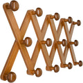 WGFKVAS Hat Rack for Wall with 14 Hooks, Solid Wooden, Expandable Coat Rack by WGFKVAS