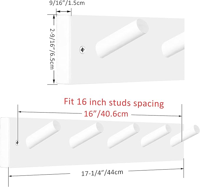 WEBI Coat Rack Wall Mounted, Coat Hanger Wall, Coat Hooks Wall Mounted - Image 2
