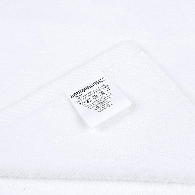 Amazon Basics Lightweight Quick-Dry Bath Towel, 100% Cotton, 2 Piece - Image 6